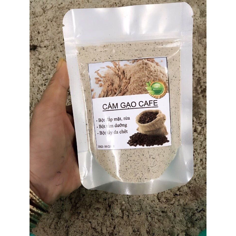 100gr - 1000gr bột cám gạo cà phê mặt nạ, tắm trắng