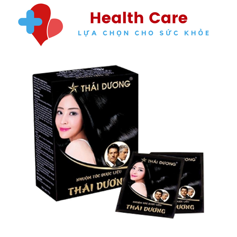 [HCM]Dầu gội Nhuộm Tóc Dược Liệu - Gội Là Đen Thái Dương(Hộp 5 gói)