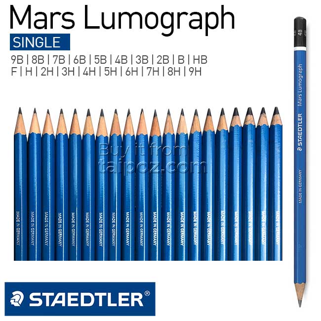 Bút chì gỗ Đức STAEDTLER Mars Lumograph 2B/4B/5B/6B/HB