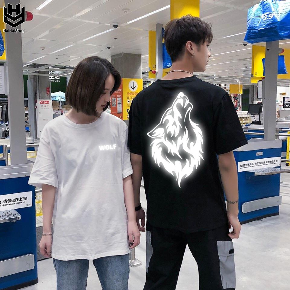 Áo Thun Phản Quang SÓI HÚ Phom Rộng Unisex, HaiHaiShop, Ken T-Shirt