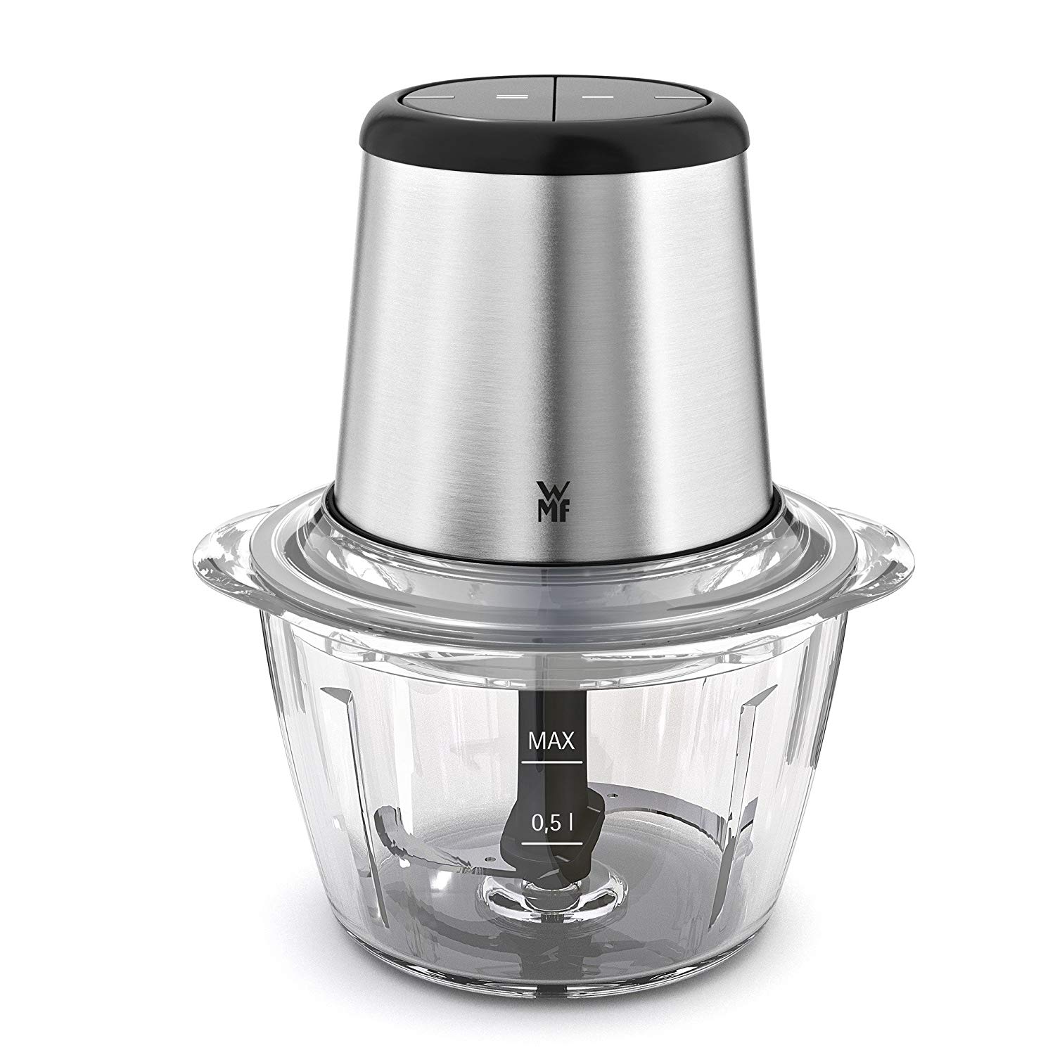 Máy xay wmf kult x edition zerkleinerer, 320w, màu bạc, cối thủy tinh 1l