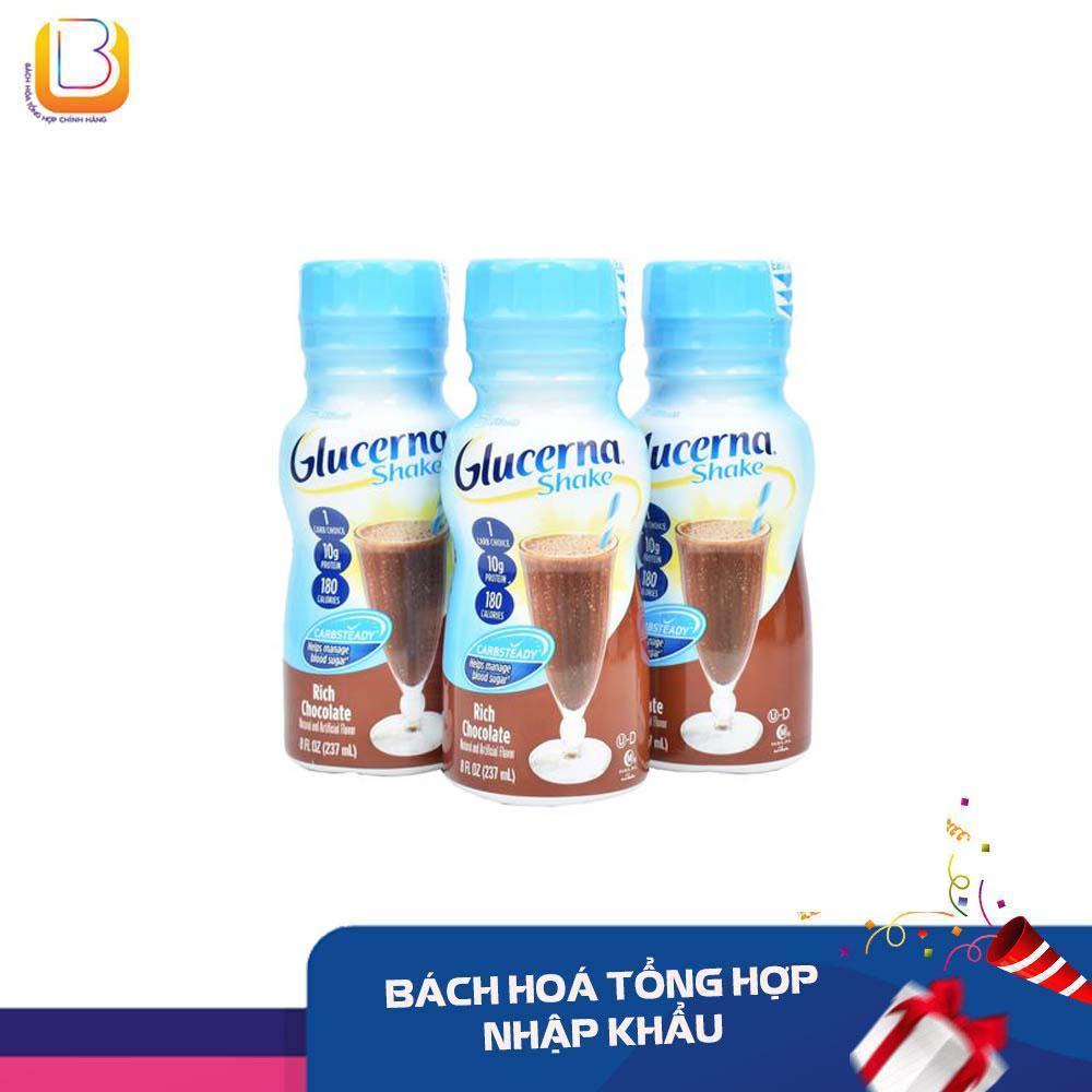 Thùng 24 chai sữa nước glucerna shake rich chocolate dành cho người tiểu đường