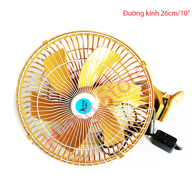 Quạt ô tô Chân kẹp 24V cỡ 28cm hàng đẹp chất liệu cao cấp,sử dụng thuận tiện,độ bền cao, dễ lắp đặt Đài Loan,quạt size to