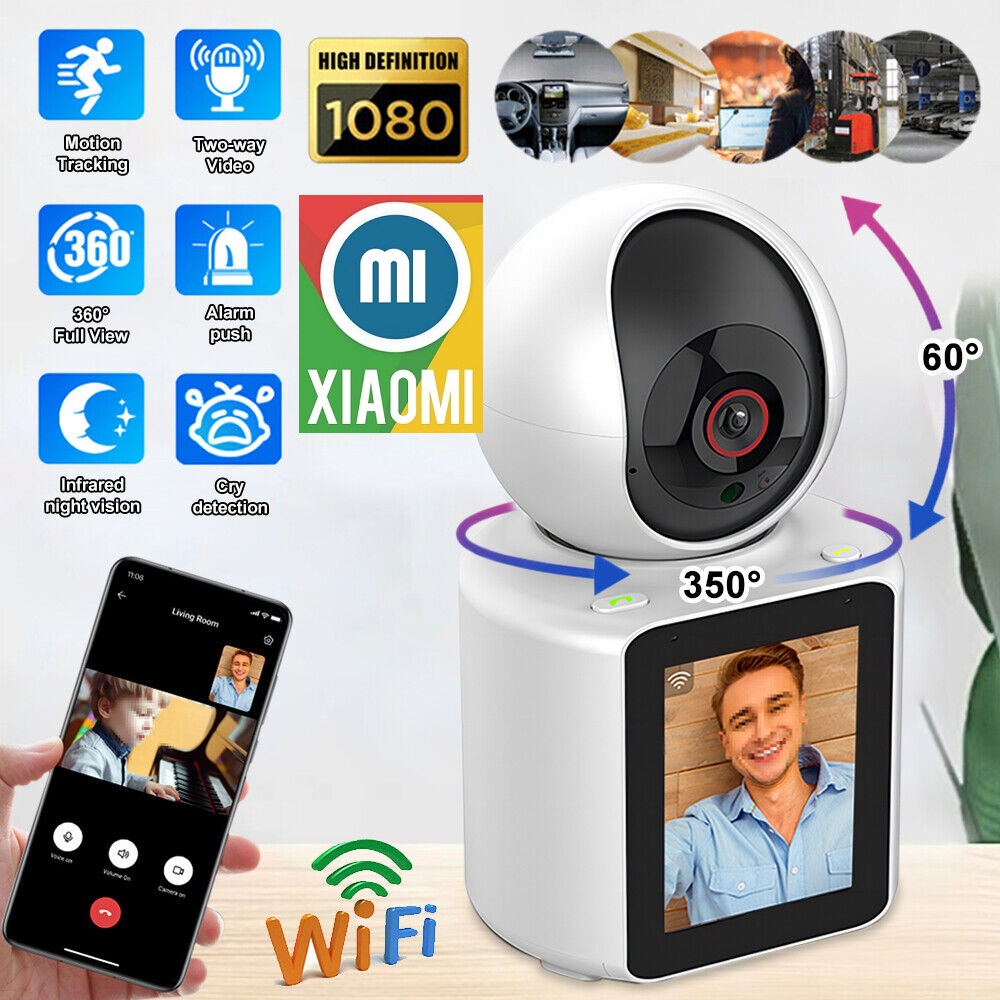  LazMall Xiaomi Sale Chính Hãng Camera Wifi Xiaomi C30 Two-Way Video Hình 2.8inch- 2 Khung Hình Gọi Video Trực Tiếp Đàm Thoại 2 Chiều Camera Giám Sát Trẻ Em Cảnh Báo Chuyển Động Màn Hình 2,8 Camera 1080P HD Night Vision WIFI 360° Smart Security 