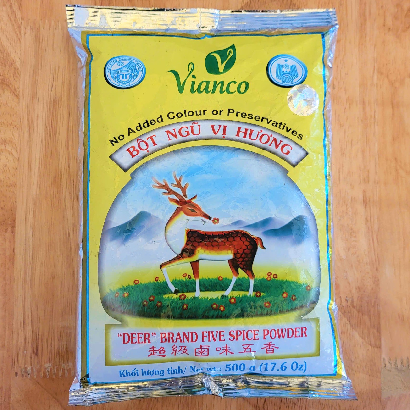 VIANCO [TÚI LỚN 500g] BỘT NGŨ VỊ HƯƠNG hiệu Con Nai Vàng “Deer” Brand Five Spice powder