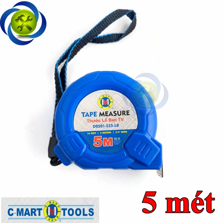 Thước lỗ ban 5 mét c-mart d0501-525-lb