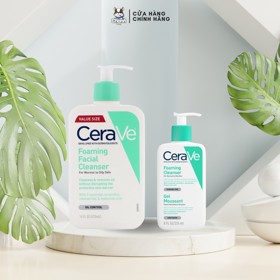 Sữa Rửa Mặt Dịu Nhẹ Cho Da Thường Đến Da Dầu Cerave For Oil Skin Foaming Facial Cleanser