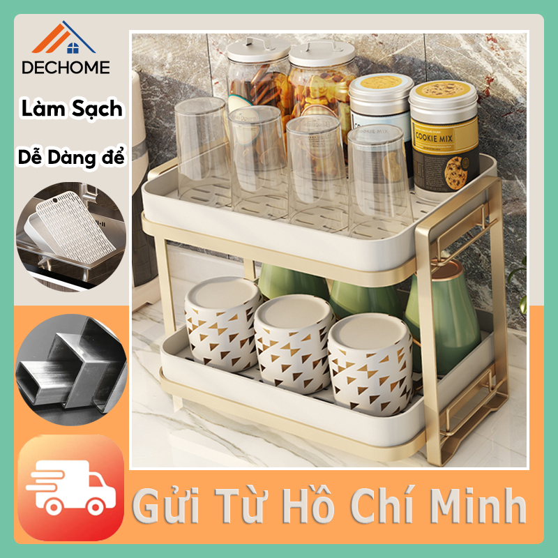 DECHOME Kệ úp chén 2/3 tầng Khay để chén Kệ úp chén Acrylic Kệ úp chén phong cách sang trọng Lưu trữ đa năng, đa năng