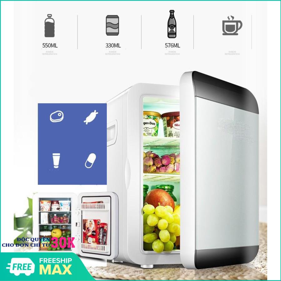 Tủ lạnh mini hộ gia đình và xe hơi YH-10L - Tủ lạnh mini MarryCar 2 chế độ nóng 60 độ lạnh 5 độ dung tích 10 lít -  Tủ lạnh mini cao cấp chuyên dùng cho ô tô, xe hơi- BH uy tín 1 đổi 1 sản phẩm cao cấp - chất lượng tốt