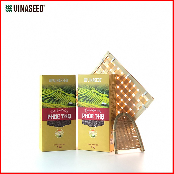 Gạo lứt đỏ phúc thọ vinaseed hộp 1kg - nmoff