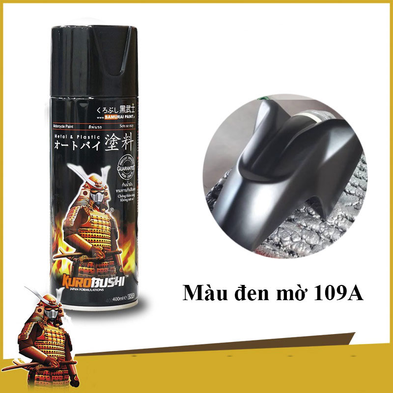 109a - sơn samurai 109a sơn xịt màu đen nhám