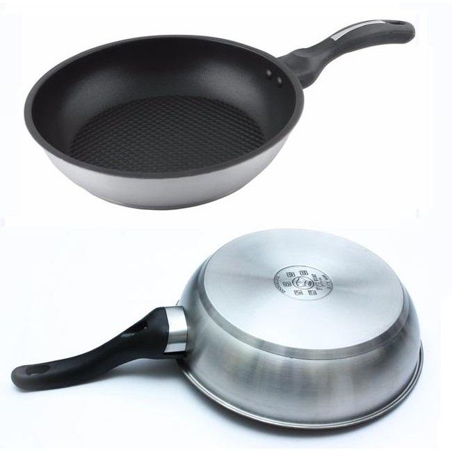CHẢO RÁN, CHẢO CHỐNG DÍNH FIVESTAR 3 ĐÁY SIZE 20CM. CHẢO DÙNG ĐƯỢC TRÊN MỌI LOẠI BẾP KHÔNG LỒI CHẢO