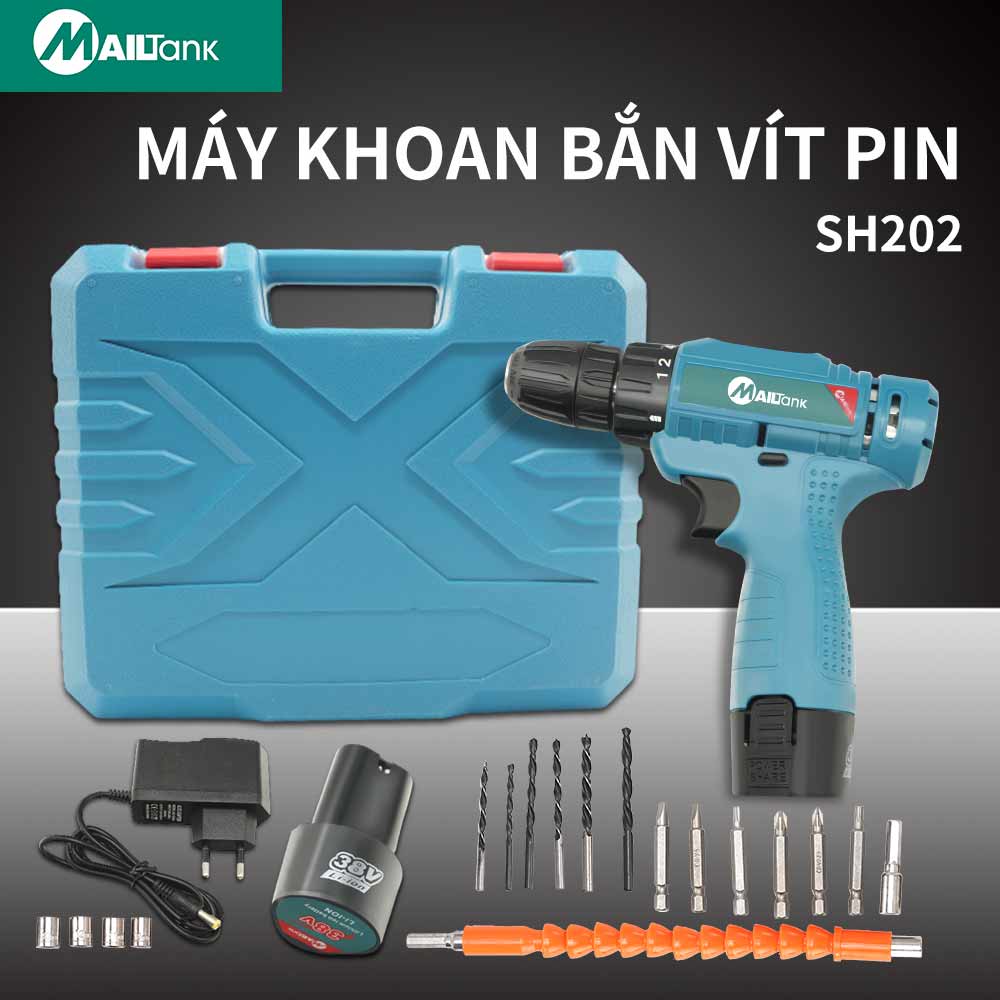 Bộ Máy Khoan Pin Bắn Vít 38V Có Phụ Kiện Đi Kèm MAILTank SH202