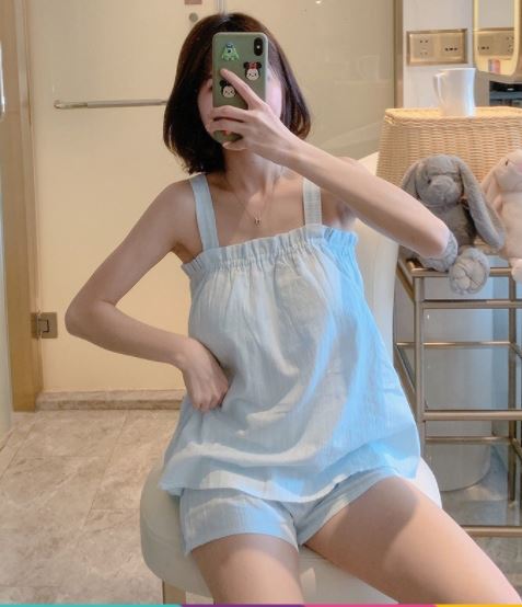 Bộ đồ ngủ nữ hai dây chất đũi siêu mềm mát
