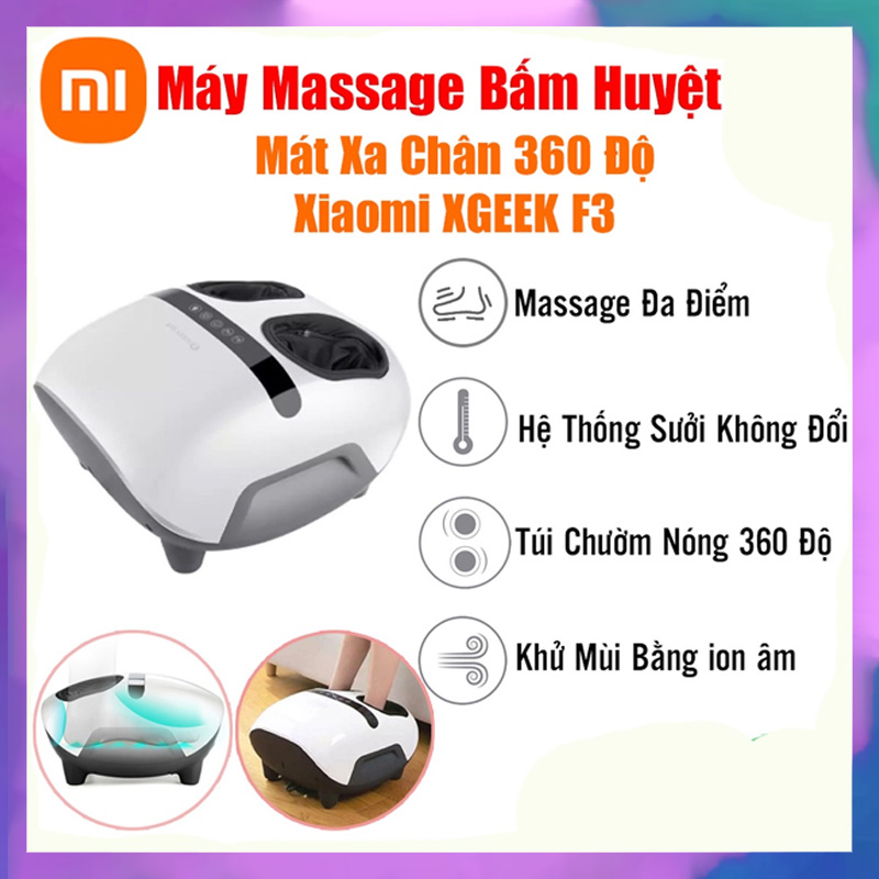 Máy Massage Bấm Huyệt Xiaomi XGEEK F3 - Mát xa chân 360 độ - Massage đa điểm, bấm huyệt bàn chân - Máy massage chân bấm huyệt, máy massage xiaomi giá rẻ, máy massage bấm huyệt, máy massage thông minh, máy massage bấm huyệt