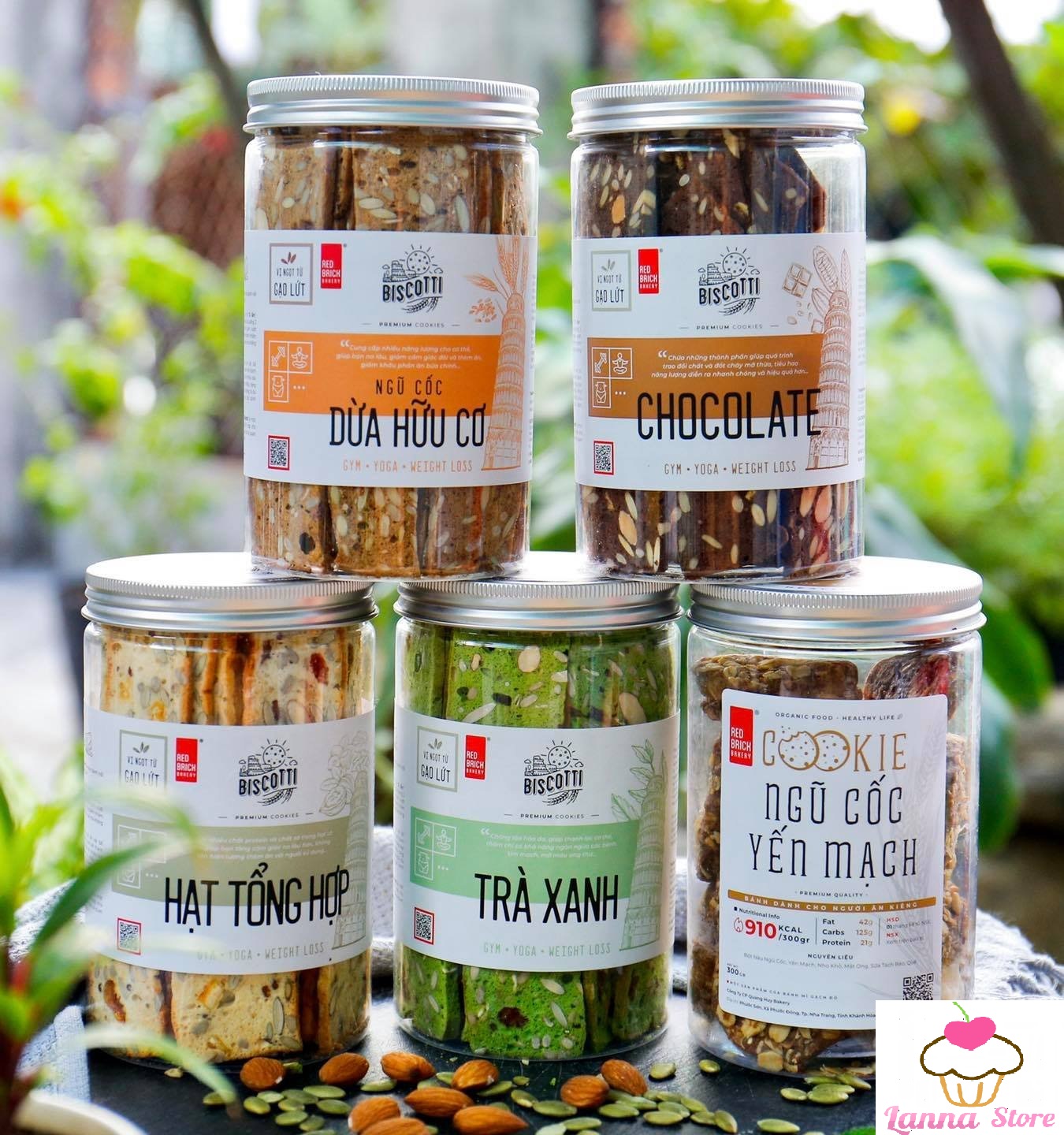 [Ăn Kiêng] Bánh BISCOTTI Gạch Đỏ 250g - Bánh Ăn Kiêng, Giảm Cân, Dành Cho Người Tiểu Đường