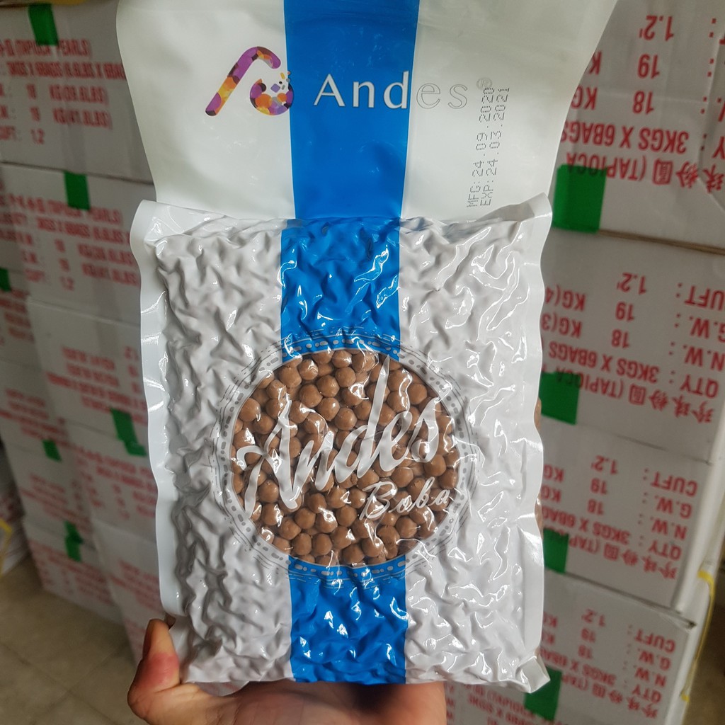 Trân châu đen Andes gói 3kg DẺO NGON ĐẦU BẢNG Bao bì mới