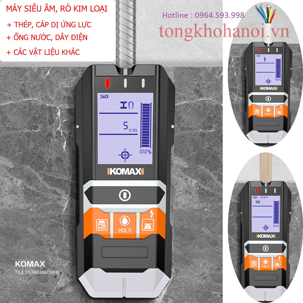 MÁY DÒ TÌM THÉP, ỐNG NƯỚC VÀ ỐNG GHEN ÂM TƯỜNG KOMAX, Model : KMSA223