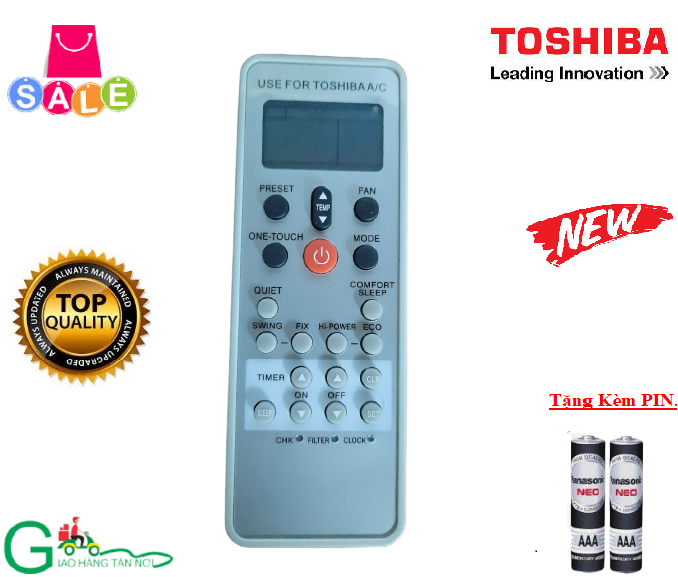 Điều khiển điều hòa Toshiba 1&2 chiều Inverter các dòng RAS-H10 RAS-H13 RAS-H18 1HP 1.5HP 2HP-Chất lượng tốt