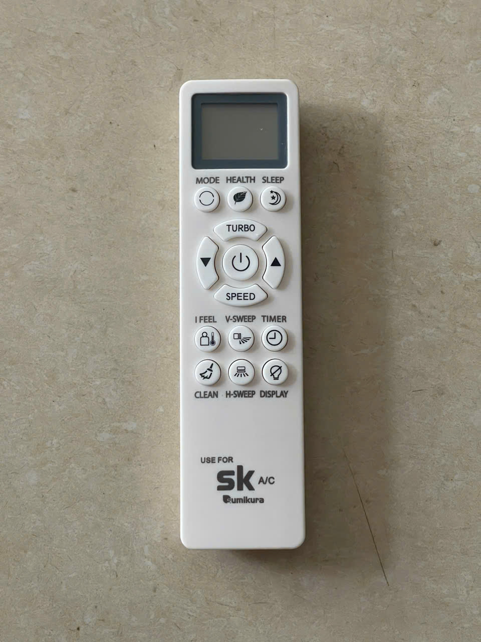 Remote, điều khiển điều hoà SK, SUMIKURA mẫu dài mới