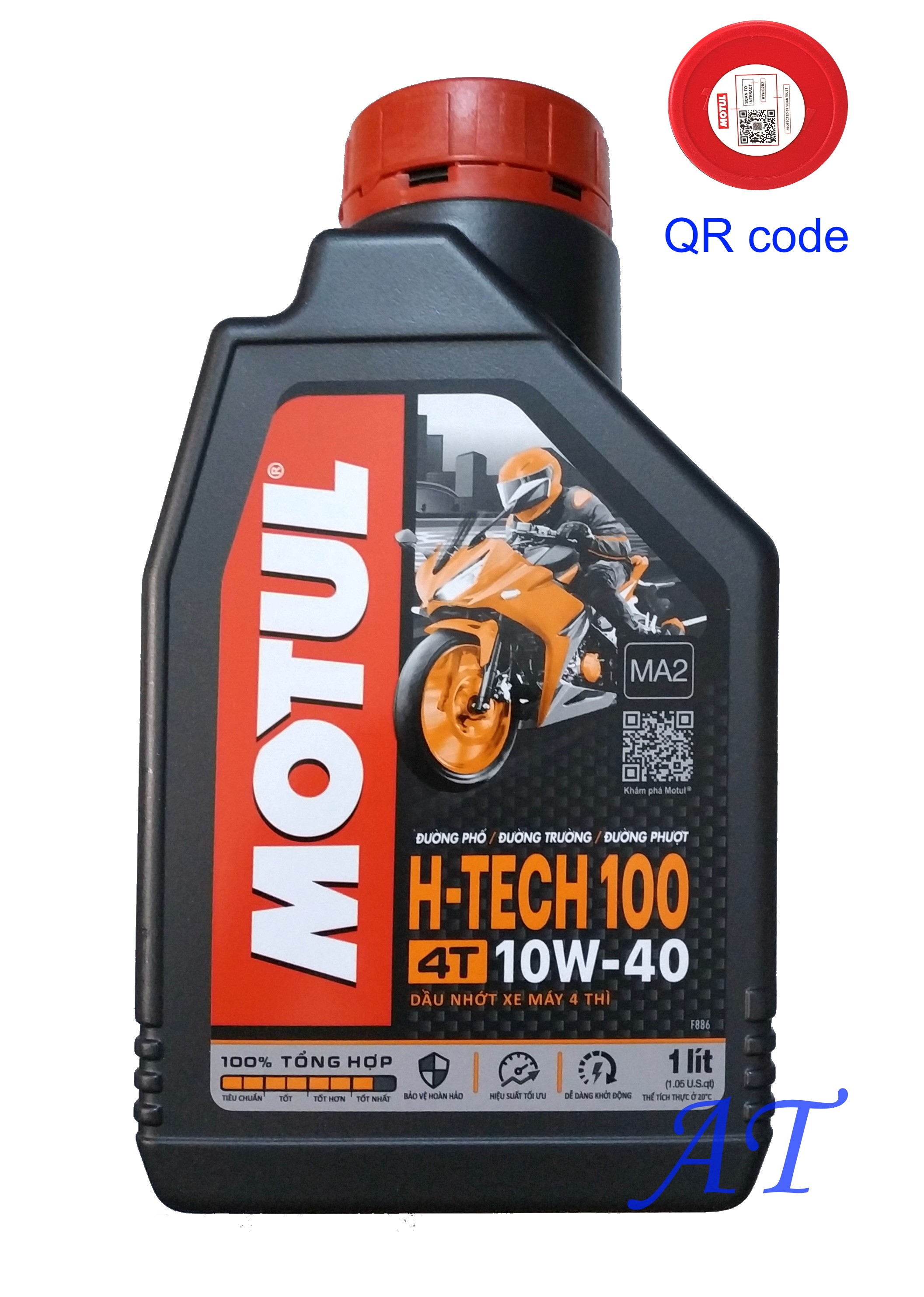 Dầu nhớt motul h-tech 100 10w-40 tổng hợp toàn phần 1l