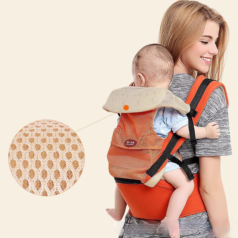 Địu em bé 4 tư thế có đỡ cổ và có thể tháo rời để đỡ bé nằm