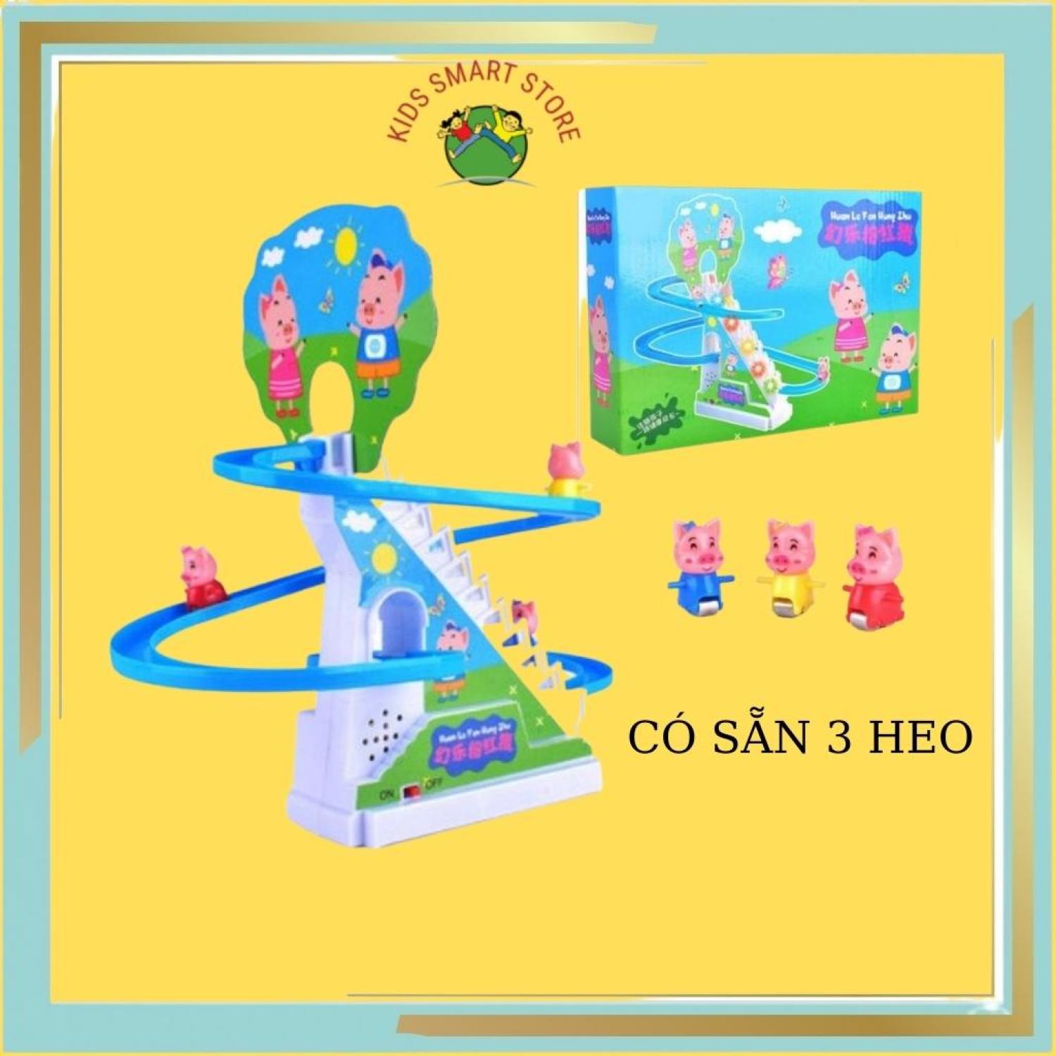 Heo peppa leo cầu thang đồ chơi cho bé cực vui nhộn