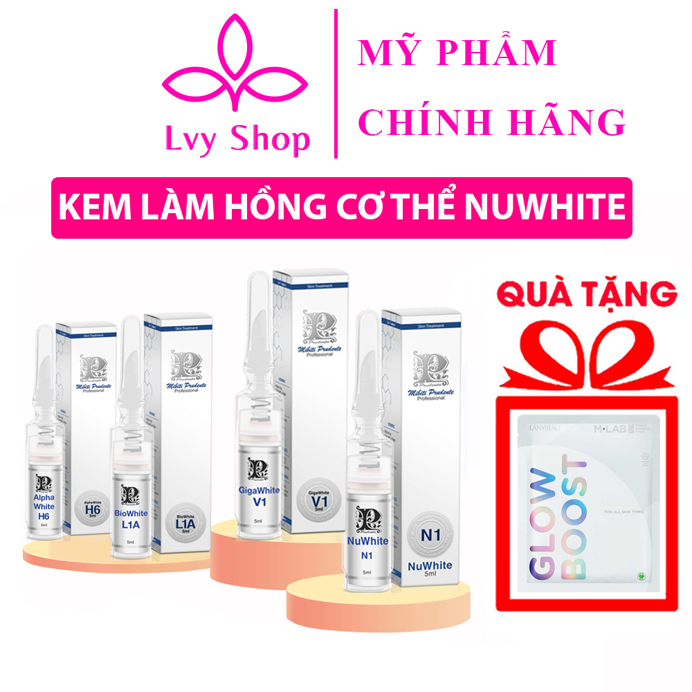 Kem làm hồng nhũ hoa N1, kem làm hồng vùng kín V1, kem làm hồng môi L1A, kem làm hồng nách bẹn mông H6 Nuwhite chuyên khử thâm Lvy Shop
