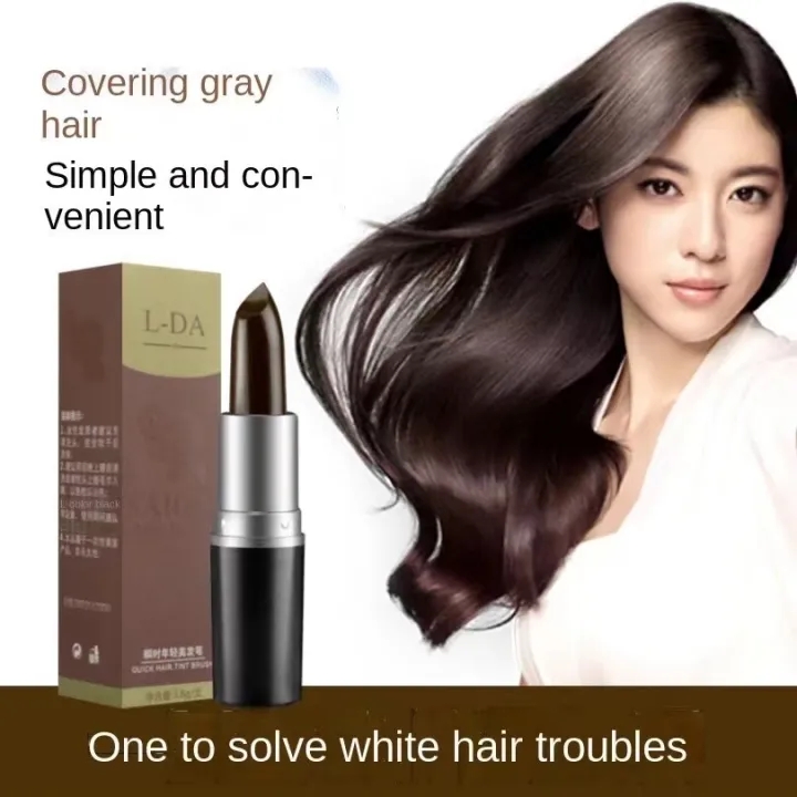 Bút nhuộm son nhuộm phủ che tóc bạc thành đen tạm thời đen l nâu đen hair stick chính hãng