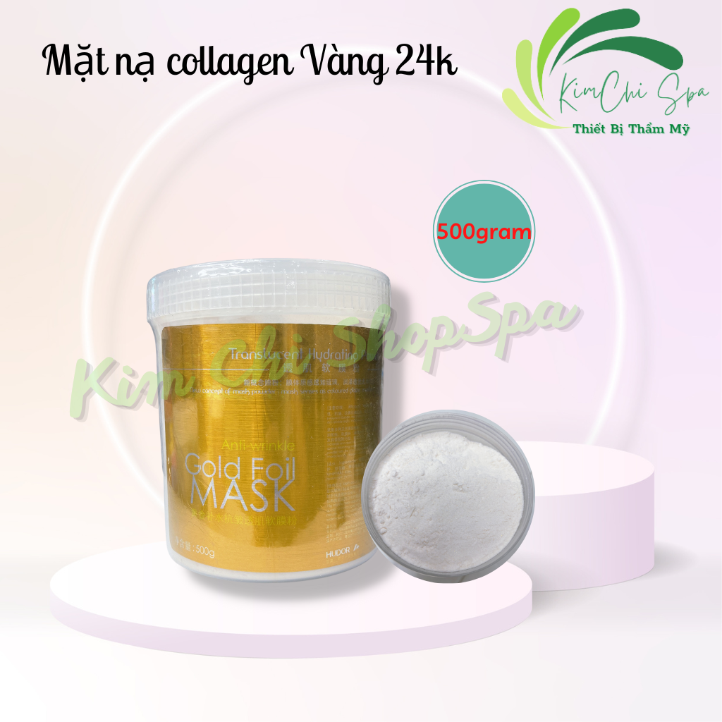 Mặt nạ collagen Vàng 24k, bột mặt nạ vàng hũ 500g