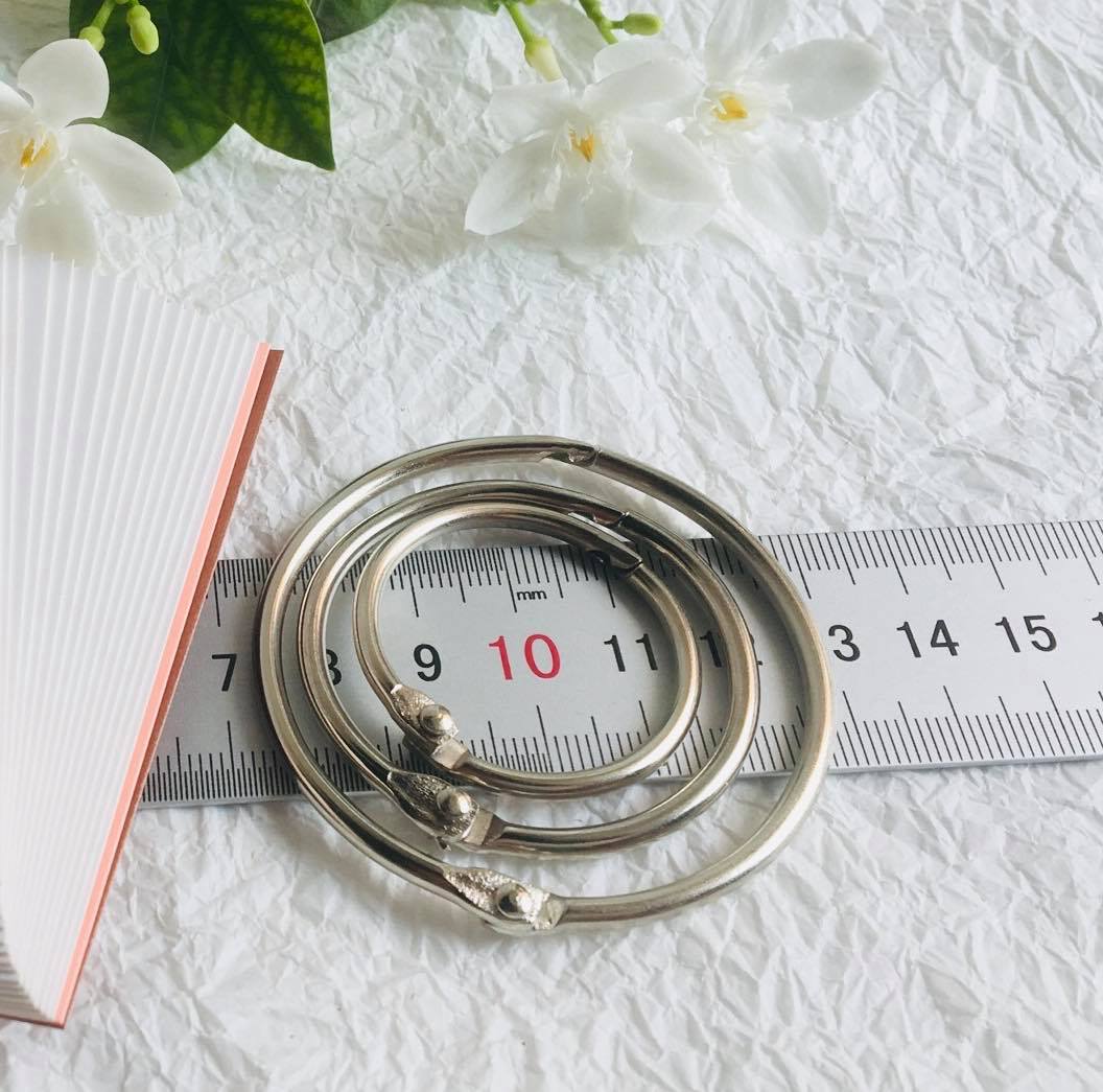 combo 10 khoen tròn xâu flashcard treo màng cửa