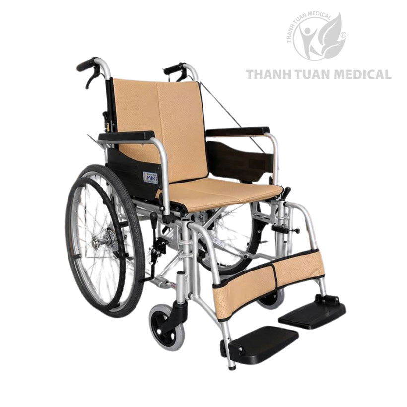 XE LĂN NHẬT BẢN MIKI MIKI MV27 - Gác tay và Gác Chân nâng lên linh hoạt hơn, khung hộ kim nhôm – Tiện lợi hơn