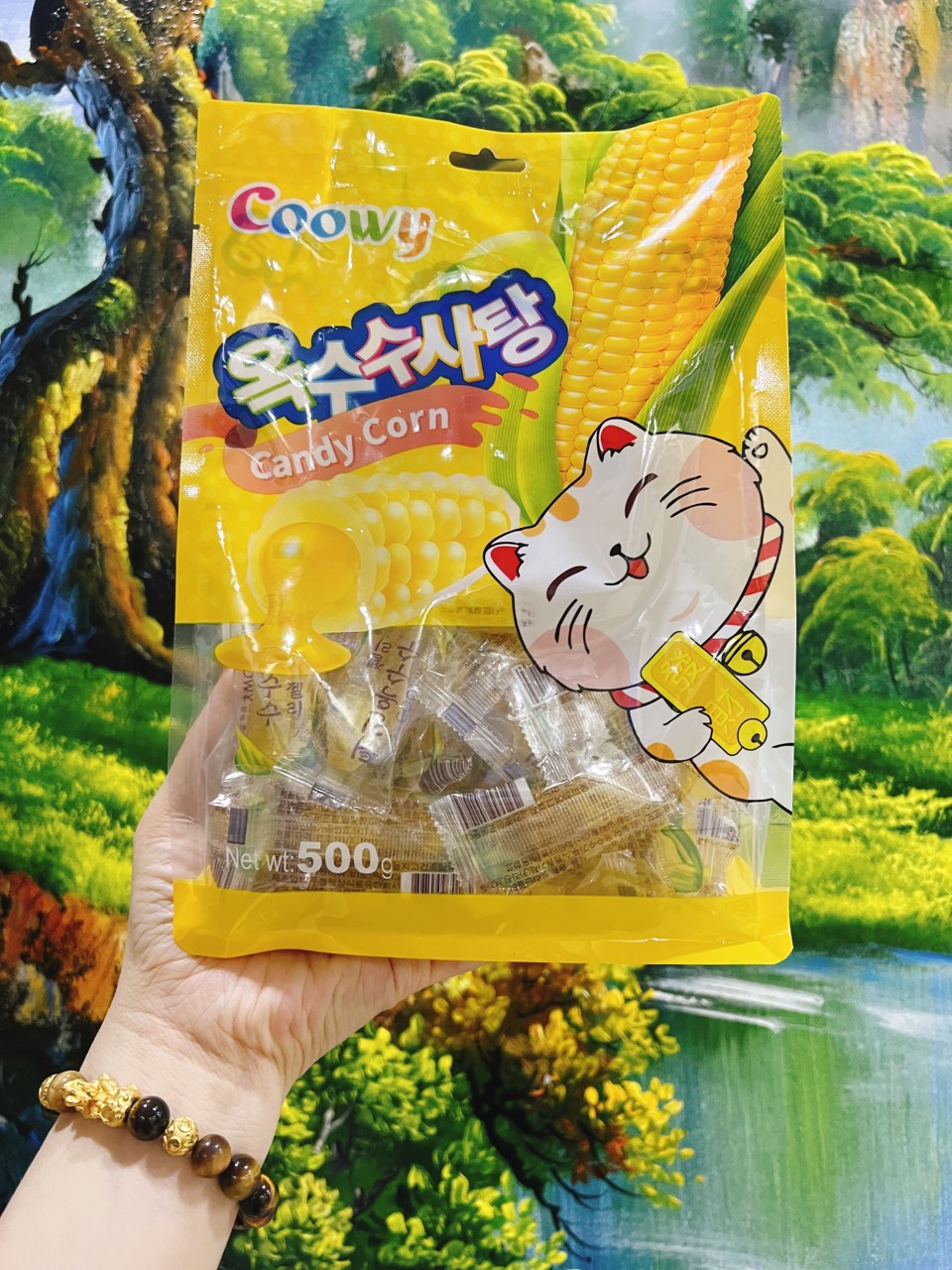 Kẹo dẻo ngô trong suốt nhân chảy gói 500g