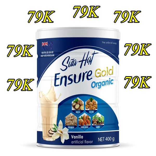 HỘP 400Gr Sữa Hạt ENSURE GOLD ORGANIC dinh dưỡng người ăn kiêng ăn chay