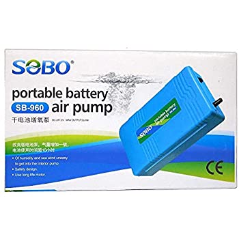 Máy sục khí SOBO SB-960 (Máy thổi ô xy) chạy PIN. Máy Sủi Oxi Pin Cho Hồ Cá Cảnh, Chưa Có Pin, Đề Phòng Cúp Điện mã SB-960