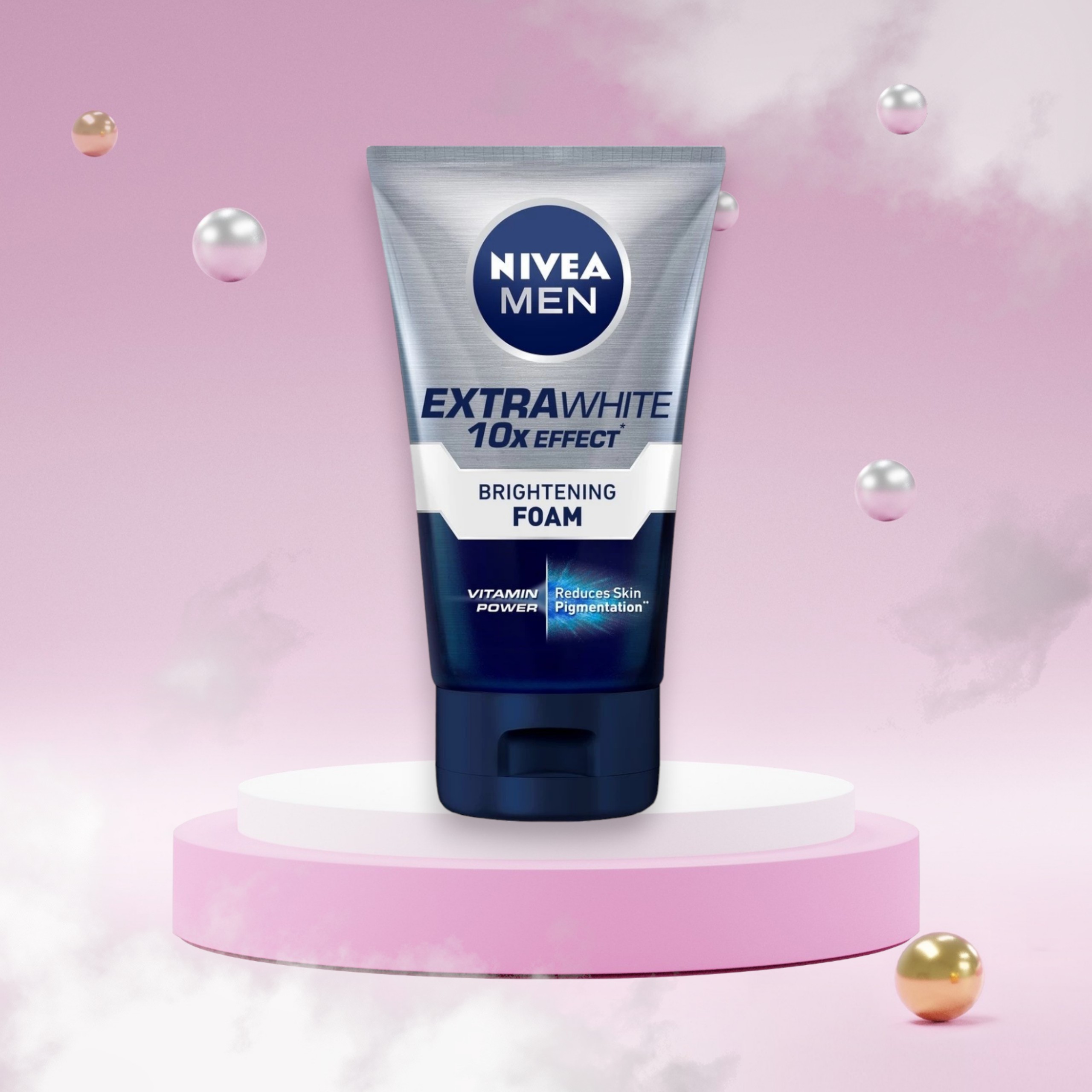 Sữa rửa mặt sáng da Nivea Men Extra White 10x Effect 100g
