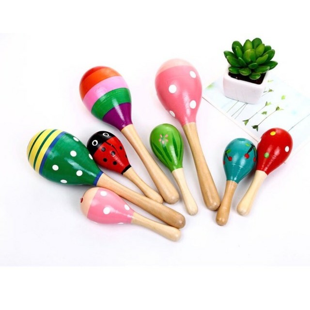 Đồ chơi gỗ lục lạc xúc xắc gỗ đầu tròn - sản phẩm an toàn tuyệt đối, đa dạng mẫu mã, chất lượng đảm bảo và cam kết hàng đúng như mô tả