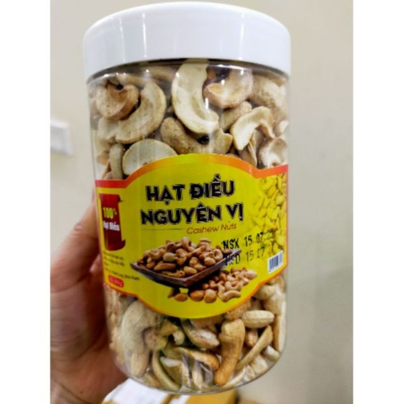 1kg hạt điều sấy nguyên vị sạch vỏ lụa vỡ đôi hàng loại 1