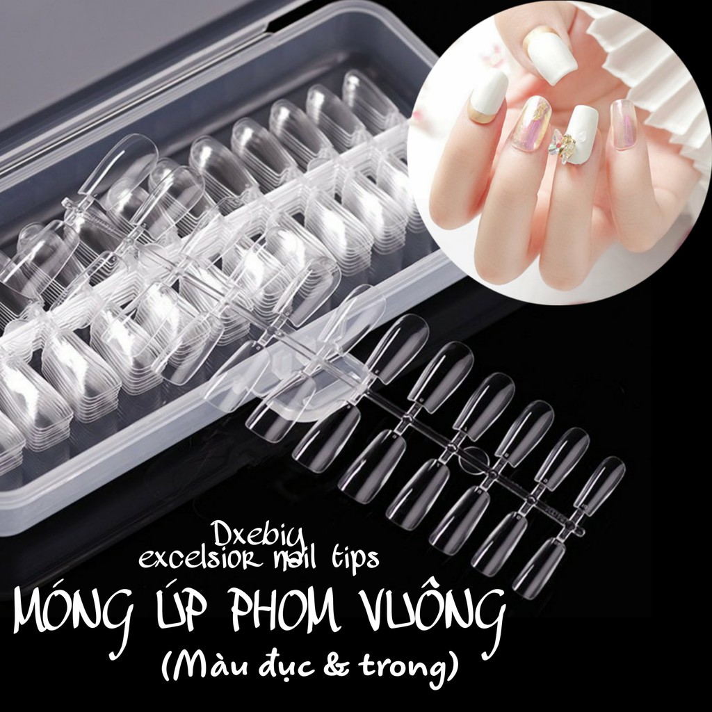 Hộp móng úp cao cấp dxebiy phom vuông | 504 móng | chuẩn phom | móng bền đẹp