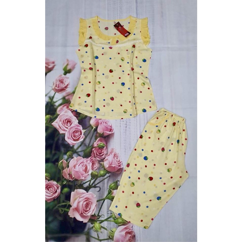 Họa tiết Hoa Lá Đồ bộ mặc nhà Tôn 2 da ShopThanhThanh Big Size