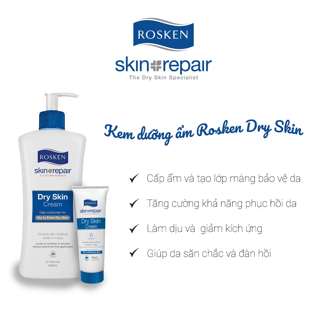 Rosken Skin Repair Specialist Moisturizer, Xeroderma, Cream, 55% OFF