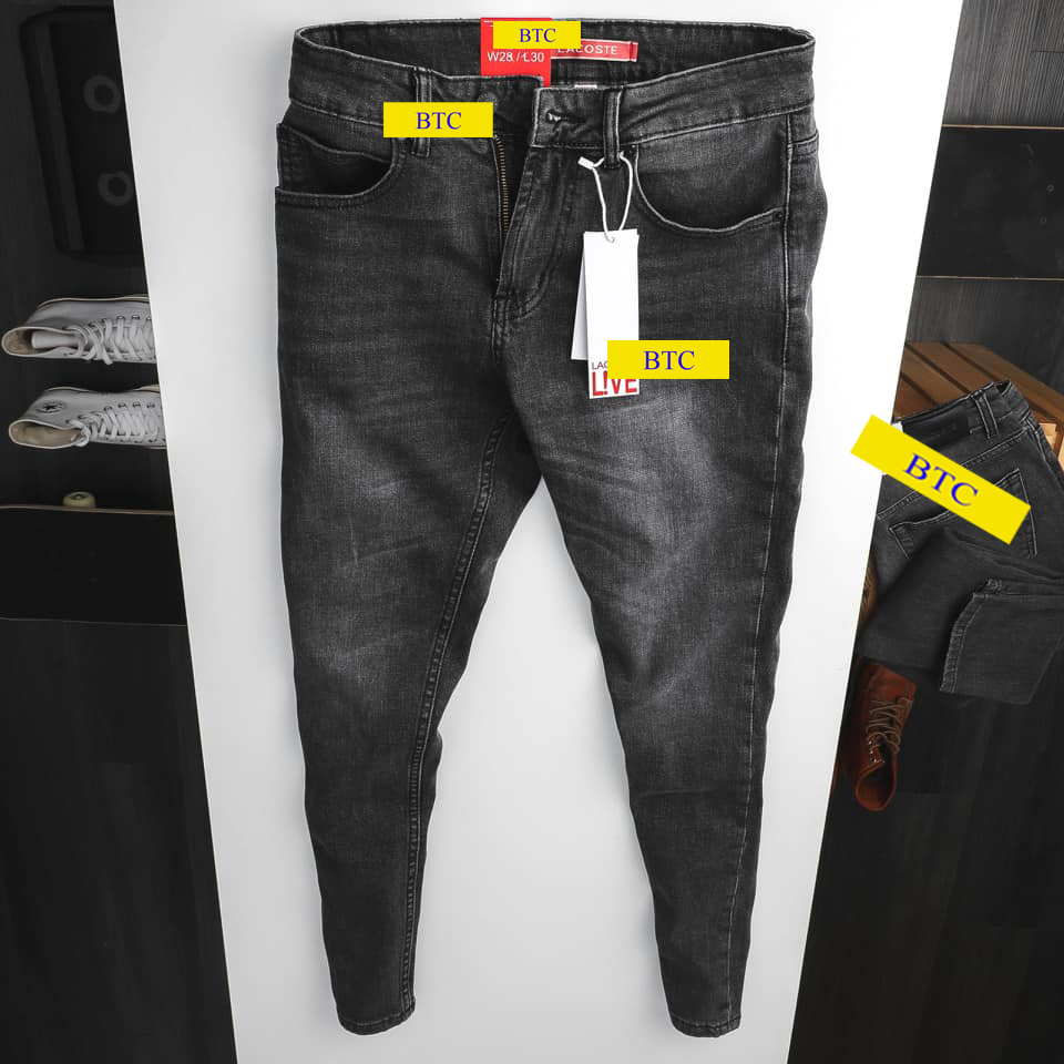 Quần jean nam màu xám chuột cao cấp