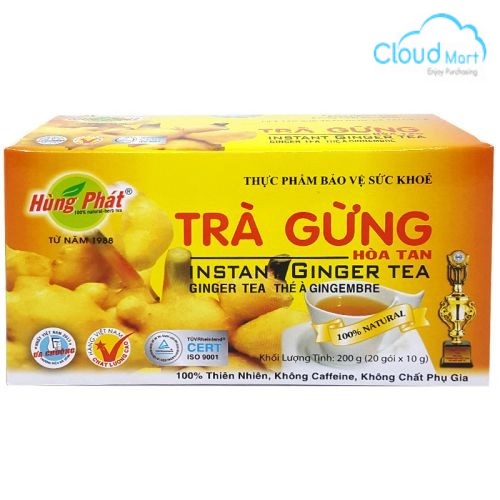Trà gừng hòa tan hùng phát - nguyên liệu pha chế - cloud mart