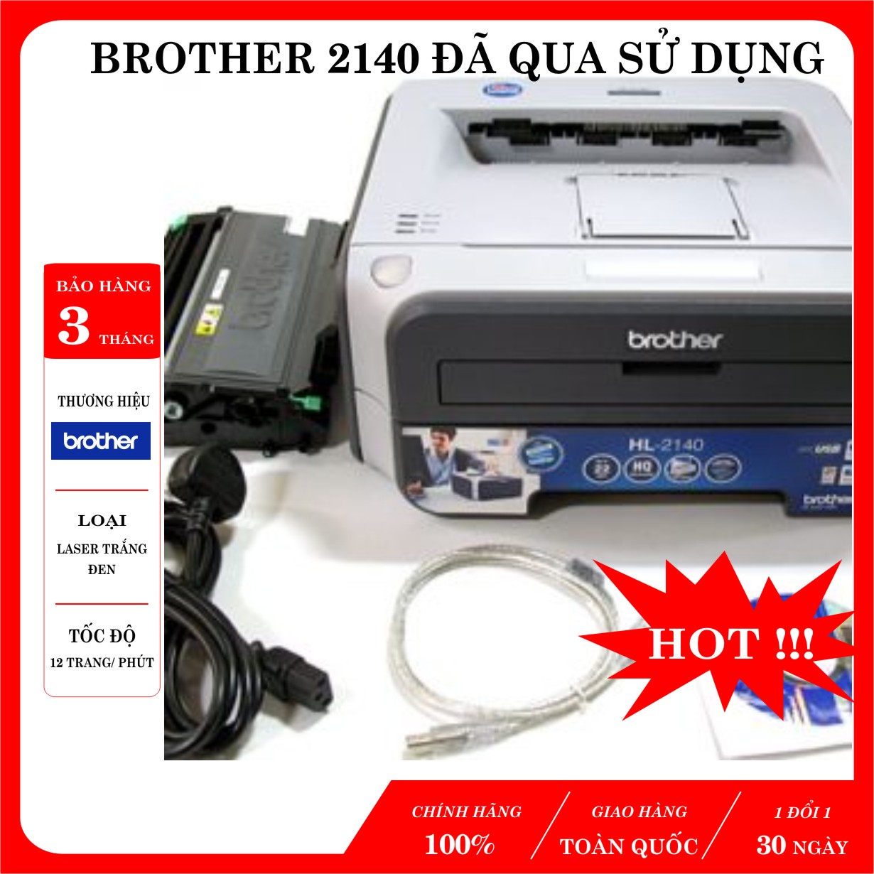 Máy in Brother 2140 đã qua sử sụng chạy rất bền