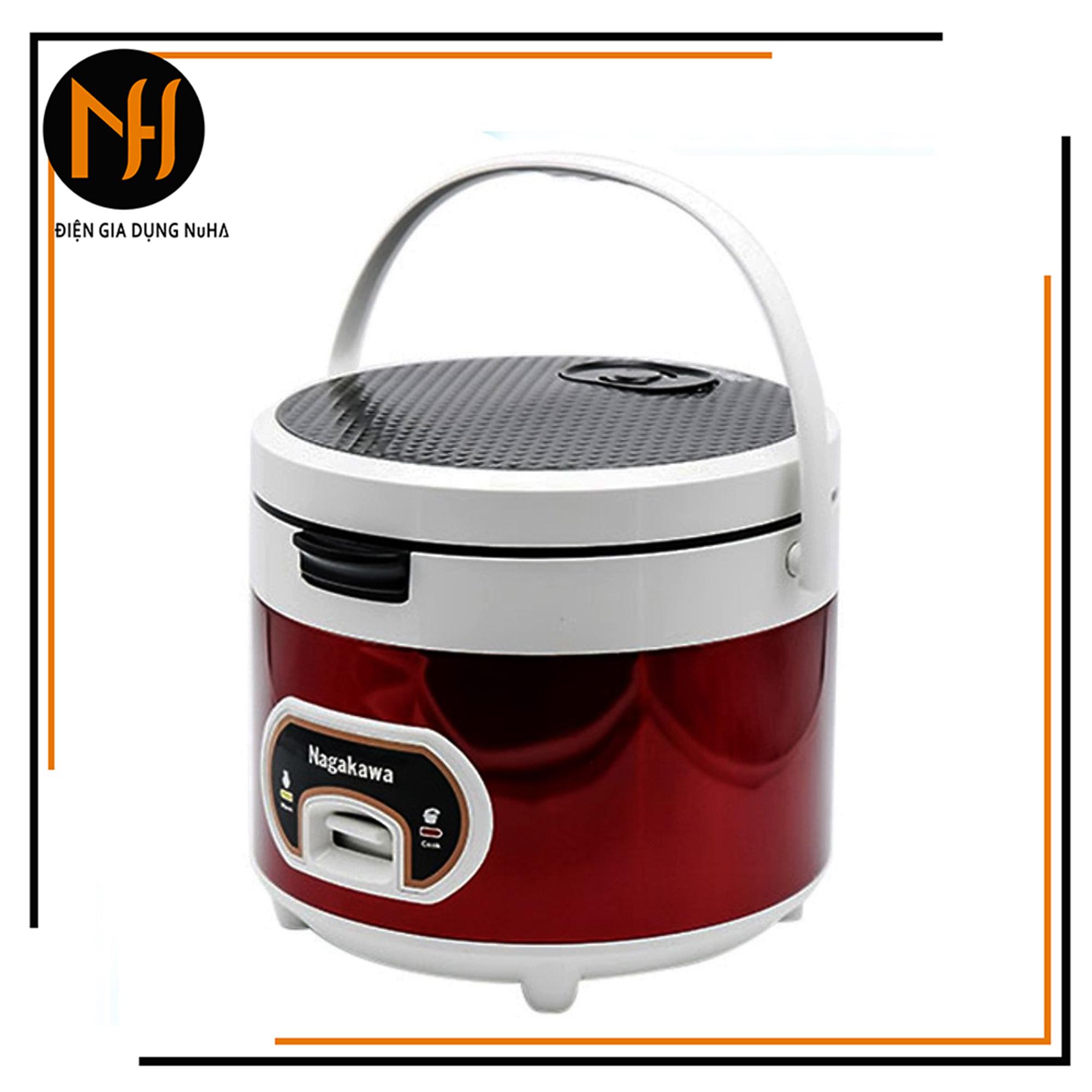Nồi cơm điện nắp gài nagakawa nag0111 dung tích 1.8l công suất 900w bảo hành 12 tháng