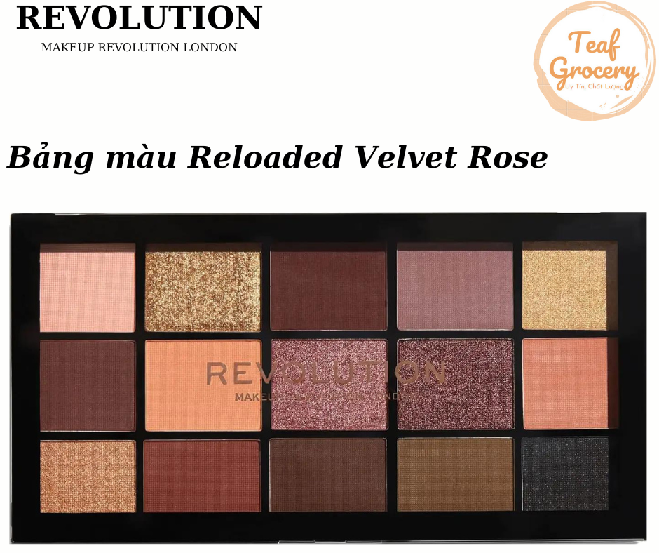 Bảng phấn mắt trang điểm _ Makeup Revolution London Reloaded Velvet Rose