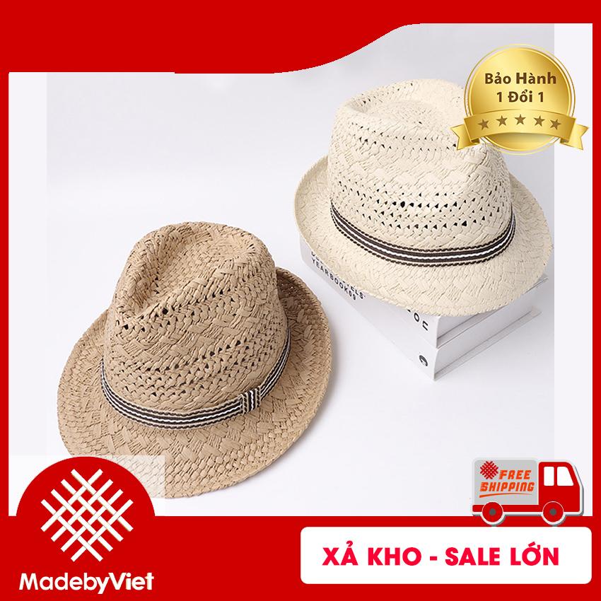 Nón nam đi biển, nói cói MadebyViet Nón kết nam chất liệu cỏ bện thủ công bền chắc, mũ thời trang dùng dạo phố, đi biển, đi chơi, hàng Việt Nam xuất khẩu Châu Âu, Mỹ