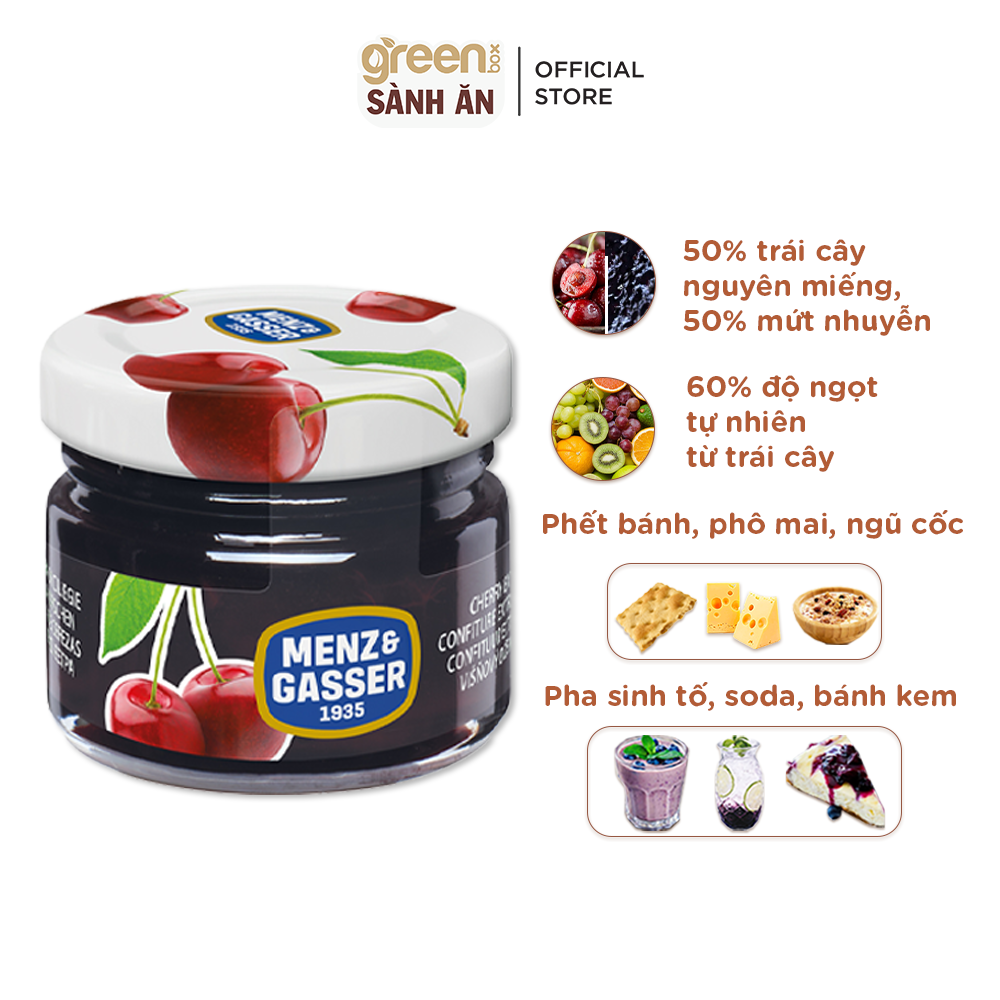 Hũ mứt anh đào Menz Gasser Ý 28g