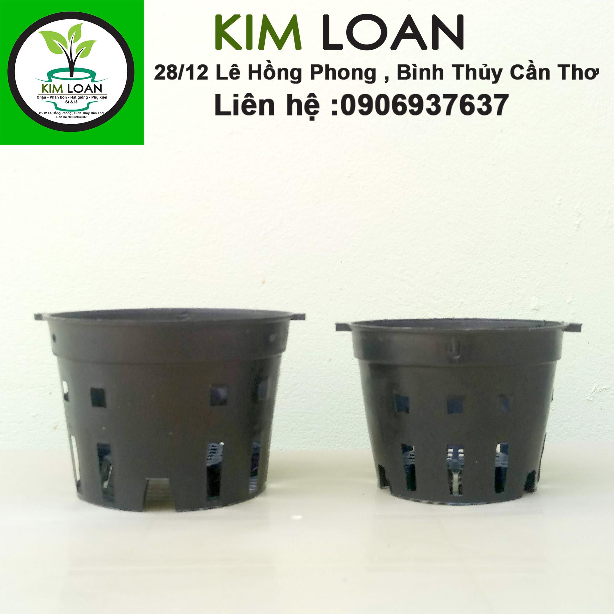 Combo 20 chậu lan nhựa đen phi 14 14x11cm