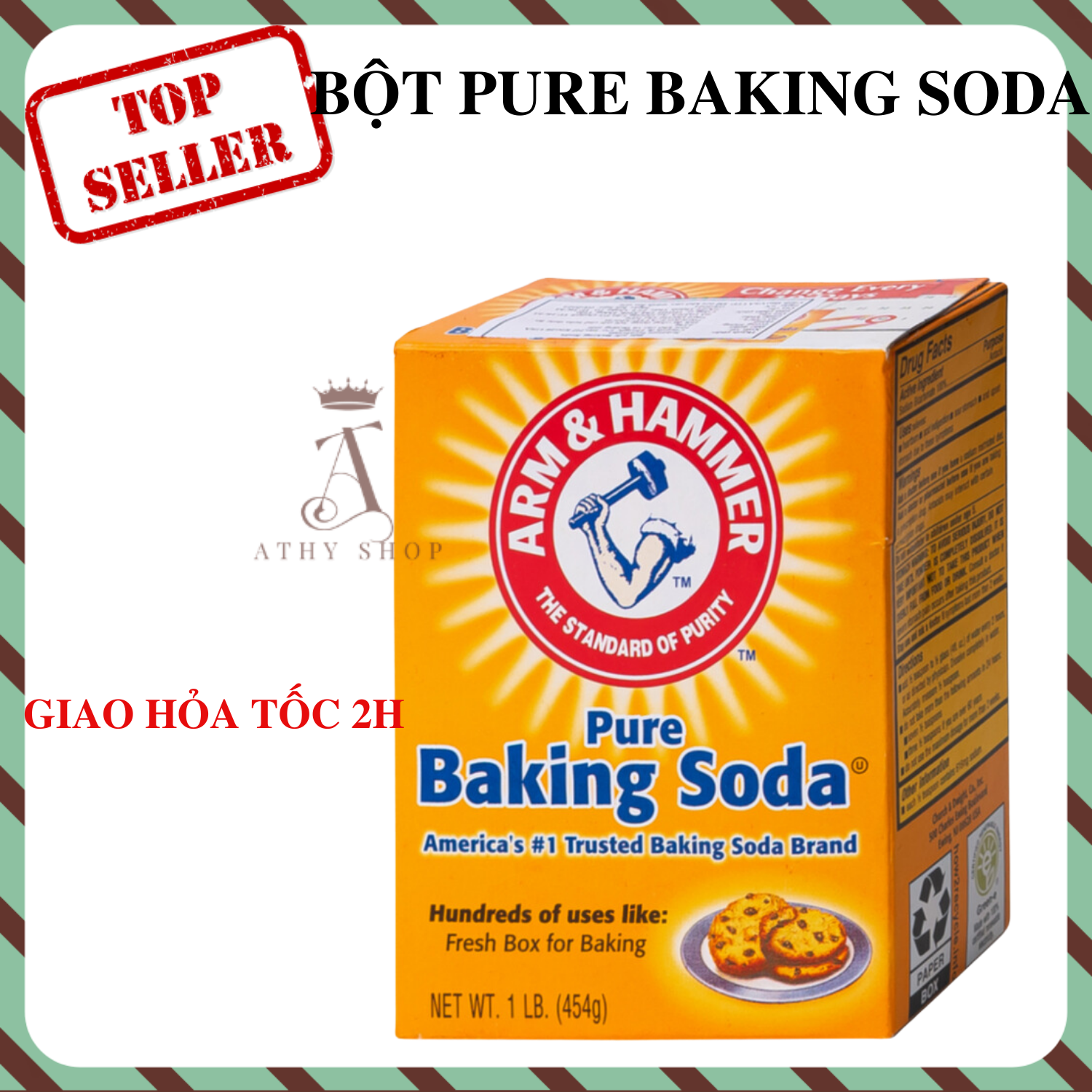 BỘT PURE BAKING SODA bột sô đa nhiều công dụng như khử mùi gội đầu tẩy